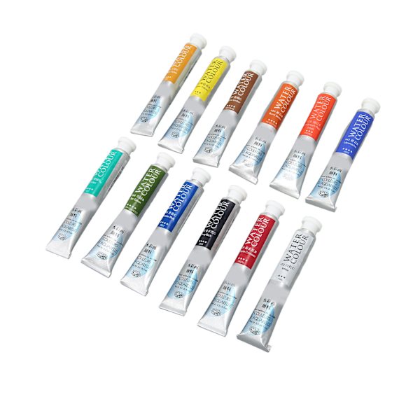 Vandfarve Maling 12 Farver 9ml Tube Lys Vibrerende Flot Transparens Akvarel Maling Sæt til Kunstner Maleri