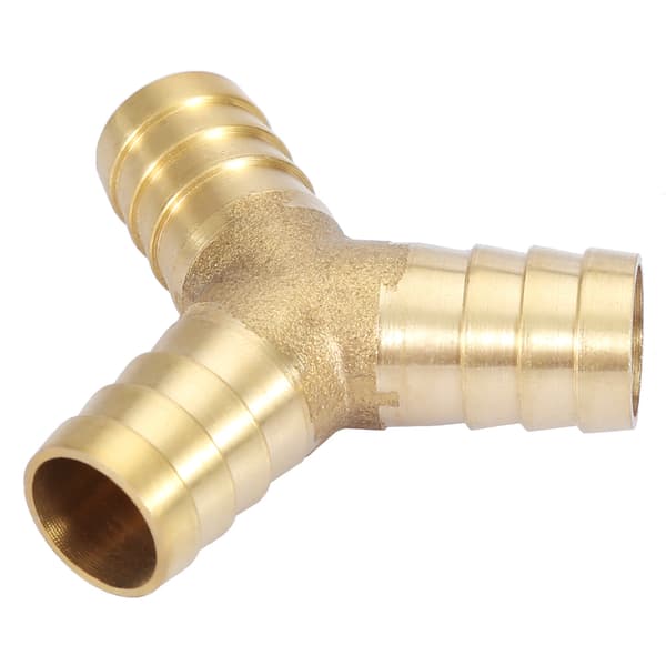 Messing Y 3-veis slangekobling med mothaker for luft, vann, gass OD (16mm, 1 stk)