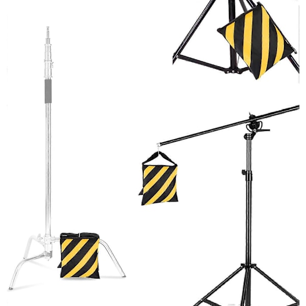 4-pack Fotografering Sandsäckar Kraftiga Sandsäckar Tomma Viktpåsar för Ljusstativ, Bomstativ, Trebenstativ