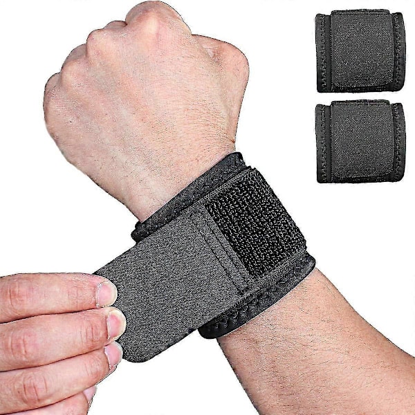 2 Pak Håndledsstøtte Justerbar Håndledsbandage Håndledsremme Til Fitness Vægtløftning, Tendinitis, Karpaltunnelsyndrom, Håndledsindpakninger Håndledssmerter