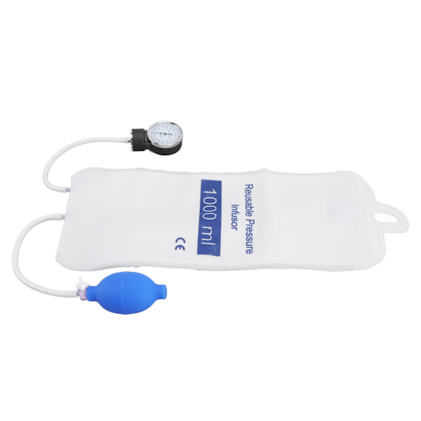 Tryk infusionspose ICU-overvågningsvæske Hurtig infusion med indikatormålerhoved til hurtig blod- og væskeinfusion 1000 ml