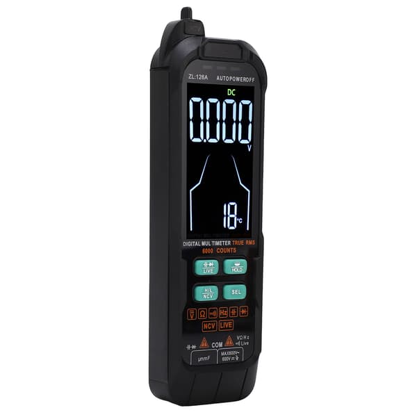 Digitalt multimeter 6000 tællinger DC AC strøm voltmeter tester kapacitans Ohm diode multimeter strømførende ledning tester værktøj 600V