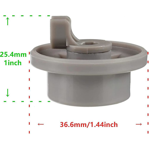 8 st 165314 Diskmaskin Hjul Nedre Korg