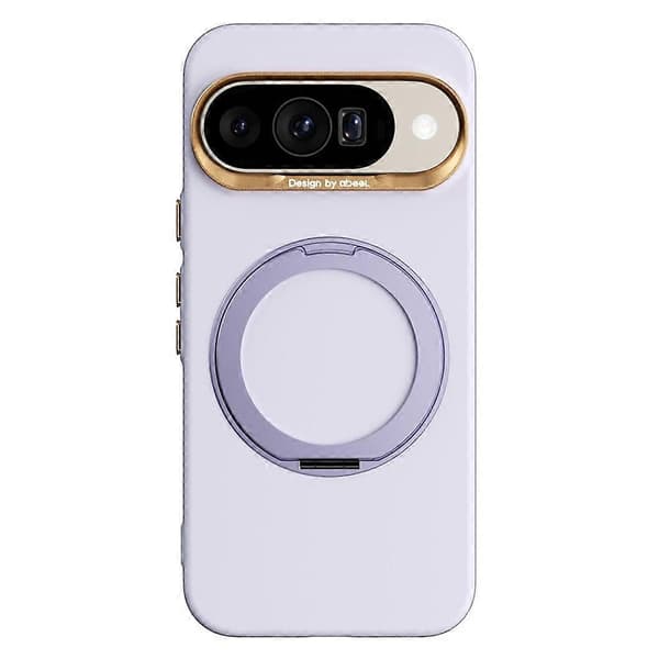 ABEEL Compatible with Google Pixel 10 / 10 Pro Magnetic Case Ring Stand Liquid Silicone Feel PC Phone Case Purple