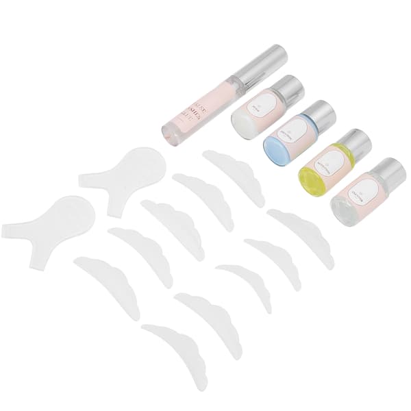 Perming Curling Eyelash Kit Y Brush Silikone Patch Eyelash Curling Perming Sæt til Salon 25ml