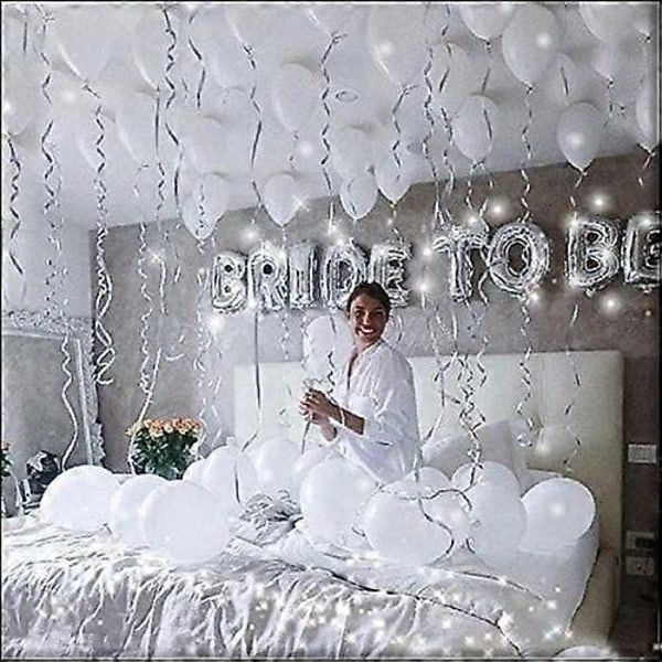 100-pack, 12-tums, Latexballonger, Vita Ballonger