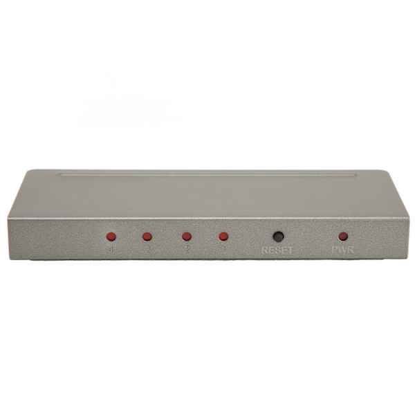 HD Multimedia Interface Splitter 4K 1 in 4 ut Stöd 3D 1080P Video Distributor Duplicator 100‑240V US-kontakt
