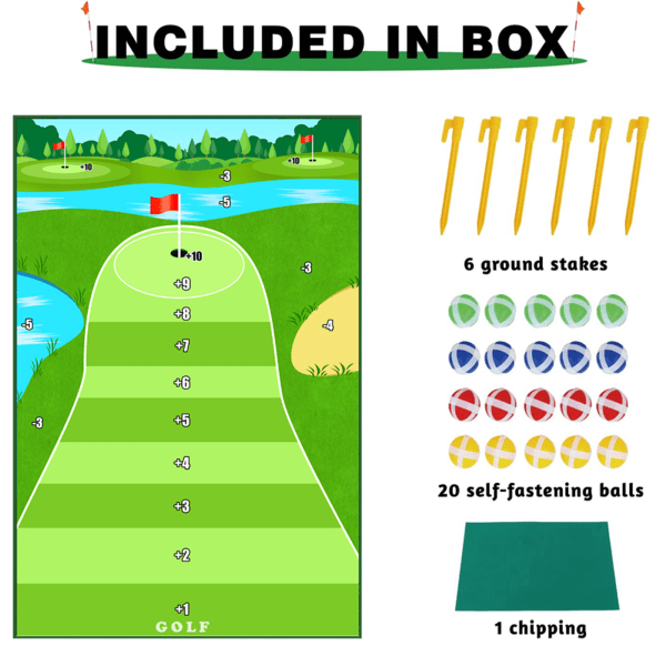 Chipping Game Play Mat Set Chipping Game Träningsmatta inomhus utomhusspel för vuxna och familjebarn