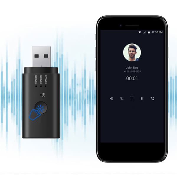 Bærbar USB trådløs Bluetooth5.0 lydmottakerutstyrstilbehør for bilhornforsterker