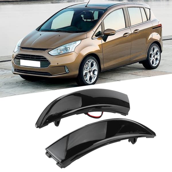 12V Baglygte Blinklys Dynamisk Flydende Indikator Amber LED Passer til Ford Fiesta B Max