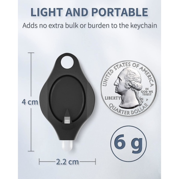 5-pack Ultra Bright Mini LED-avainnippu taskulamput jousikarabiinilla hätävalaistukseen, akkukäyttöinen
