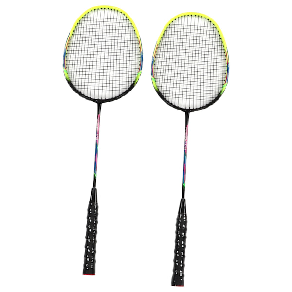 1 par gröna badmintonracketset, modernt, lätt, bekvämt grepp, halkfri badmintonracket