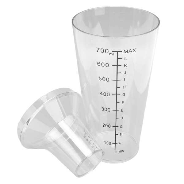 Cocktail Shaker Set Transparent Standard Kapacitet Förhindra Spill Transparent Shaker för Bar Bartender 700ML