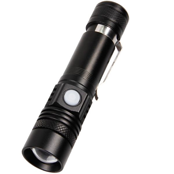 T6 LED ficklampa uppladdningsbar ficklampa zoom superljus ficklampa för utomhuscamping nödsituation