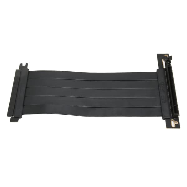 PCIE 4.0 X16 Extender 7.9in retvinkel 128Gbps transmission Anti-interferens GPU forlængerkabel til grafikkort sort