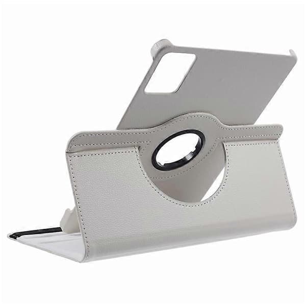 Compatible with Lenovo Tab M11 / Xiaoxin Pad 11 2024 Leather Case Rotating Stand Tablet Case White