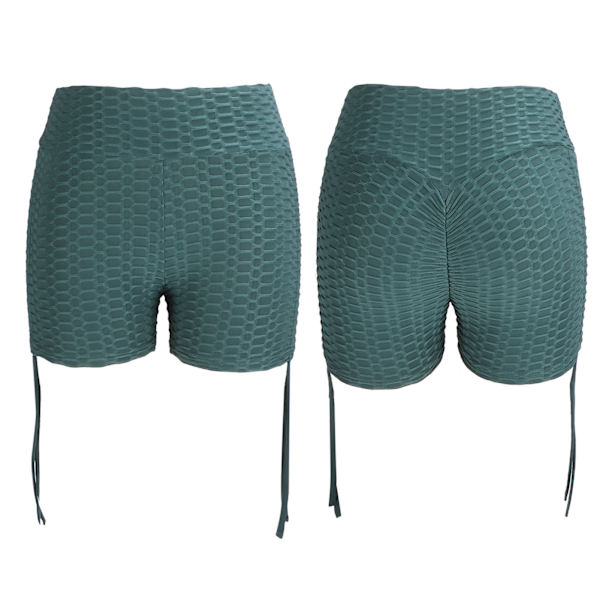 Högmidjade yogashorts för kvinnor, tvättbara, mjuka, elastiska, fitness, höftlyft, träningsshorts för cykling och löpning