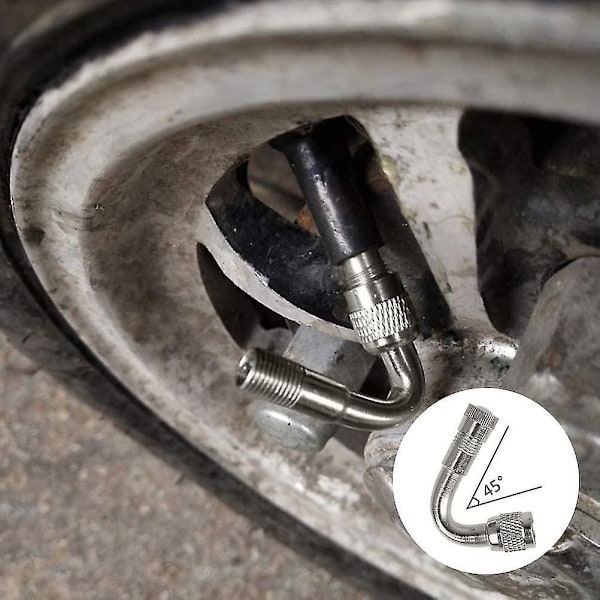 6st Däckadapter Däckventilsförlängare 45/90/135 Grader För Bil Motorcykel Cykel