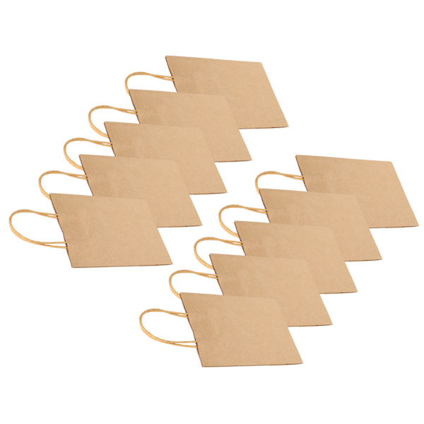 50 stk gavepapirpose Genanvendelig Kraft gaveindkøbsposer til festbryllup 15x8x21cm