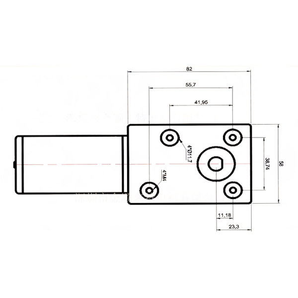Minihastighetsreduksjonsmotor Snekkegirmotor 24V 30W DC for elektrisk tilbehør