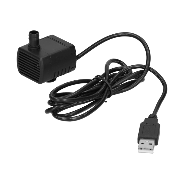 Vannpumpe USB-plugg Børsteløs Mikro Nedsenkbar Pumpe Sirkulasjonsenhet DC5V 170L/H 100cm Løft