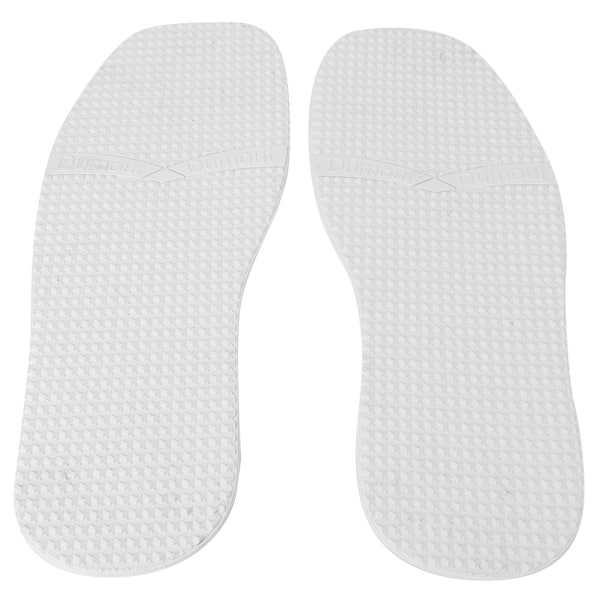 Et par lædersko skridsikre Slidsikre sko sål hævet korngummi sko sål (hvid)