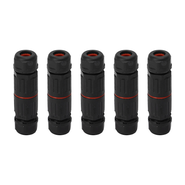 5 Stk M3 2Pin Aviation Plug Docking Connector IP68 Vandtæt udendørs gadelampe Ledningskabelstik 300V 16A