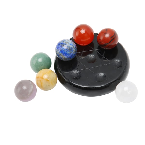 7st Chakrastenar med Obsidian Bas Chakrastenar Healing Crystals Set för nybörjare Professional