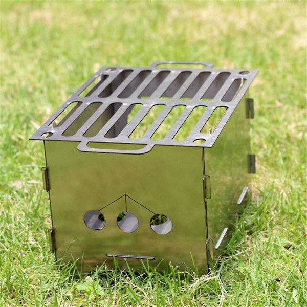 - Camp Stove Rustfrit Stål Trækul Brændeovn
