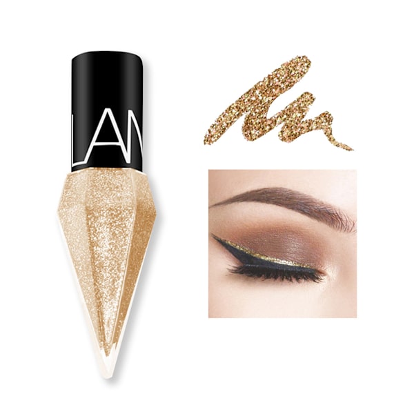 Glitter-nestemäinen eyeliner-meikkisivellin, vedenpitävä, pitkäkestoinen, kiiltävä eyeliner