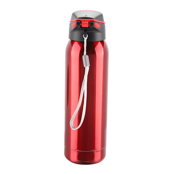 500 ml rustfri stålflaske Vakuumisolert stråkopp krus Sportsvannflaske (rød)