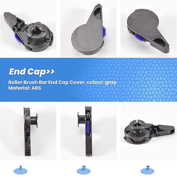 Rullebørste Bar End Cap Cover kompatibel med Digital Slim, V8 Slim, V12 V15 Detect Slim Støvsuger Reservedele