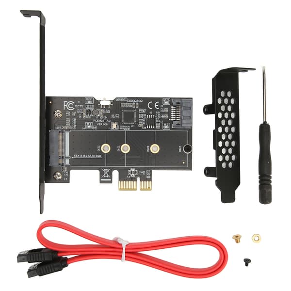 PCIE til SATA Utvidelseskort 6Gbps PCIE til SATA3.0 M2 NGFF Utvidelseskort Adapterkort for WinXP for Win7 8 10 11 for Linux M2 SATA Riser-kort