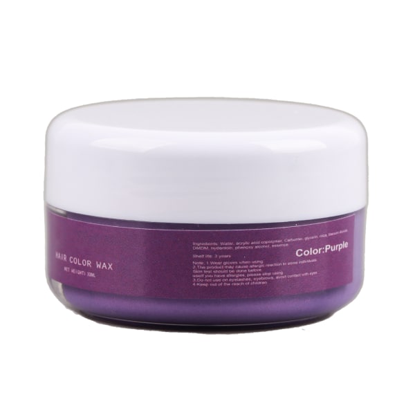 Hårfargevoks DIY Midlertidig hårfarging Clay Mud Styling Tool for Cosplay Party Lilla 30ml