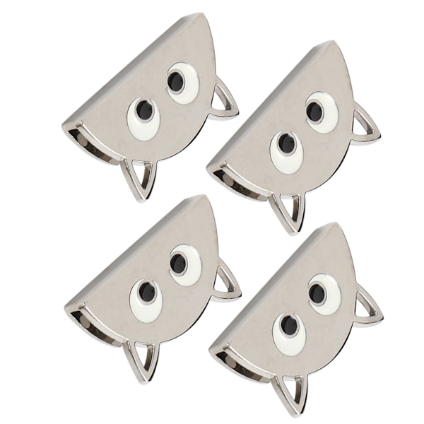 4 st metallspännen tecknad halvcirkelmönster DIY läder bagagefäste dekorationSilver B01-51-52055