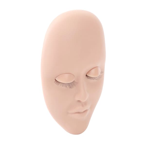 Vipper Mannequin Hode Øyenvippeforlengelse Praksis Mannequin Sminke Mannequin Hode for Nybegynner Rosa
