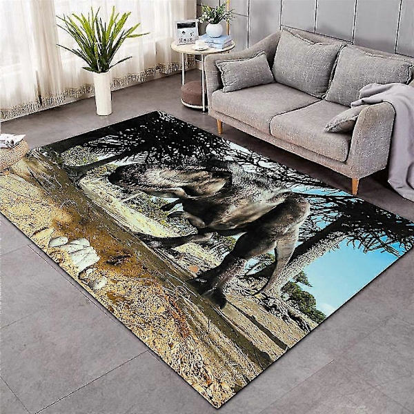 Pohjoismainen tyyli matot 3D dinosaurusprintti paksu matto olohuoneeseen sängyn viereen makuuhuoneeseen höyhenmatto kotitalous flanellimatto/matot14 120cmx180cm