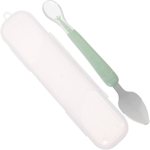 Grön Serrated Grapefruktsked - Babymatsskrapa