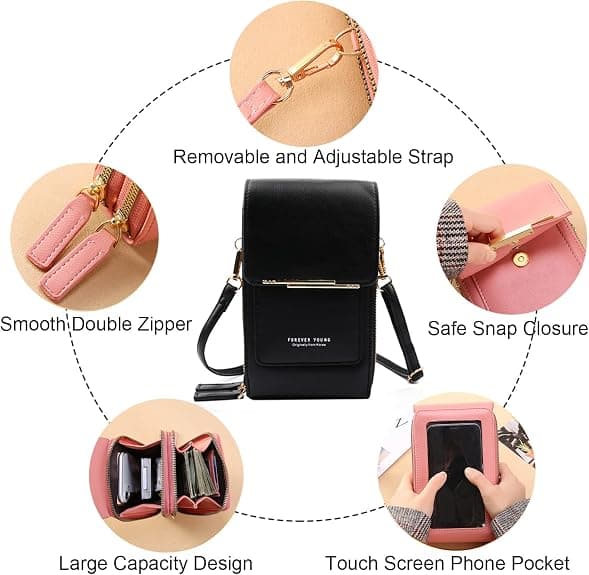 Women's Wallet with Removable Shoulder Strap