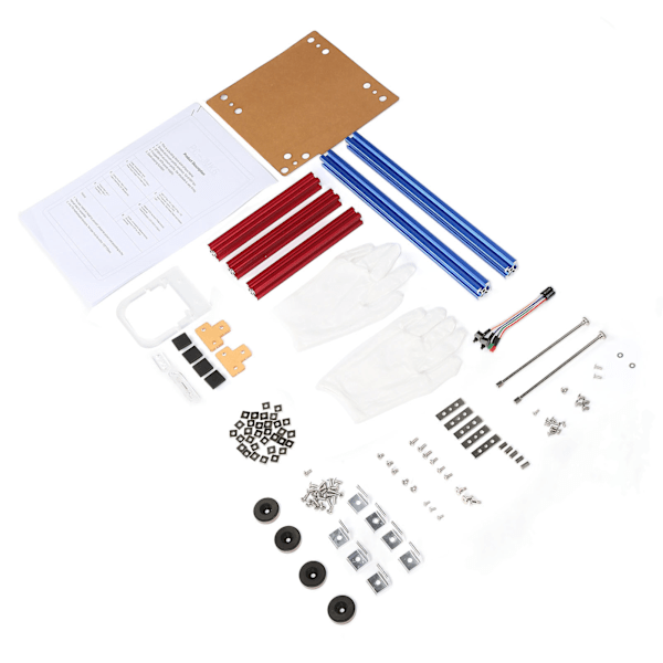 ITX Datamaskin Open Case Brakett God varmespredning Delt maskinvarestruktur Aluminiumslegering DIY Bare ramme for Hjem Blå Rød