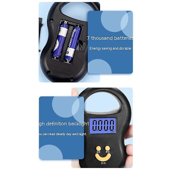 Kannettava 50 kg digitaalinen elektroninen matkatavaroiden vaaka - Oranssinvärinen