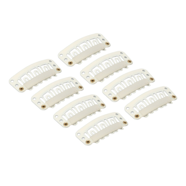 100 st Peruk Snap Clip U-form 6 tänder Säkert hårstycke Kamklämmor för gör-det-själv-hårförlängningshatt Beige