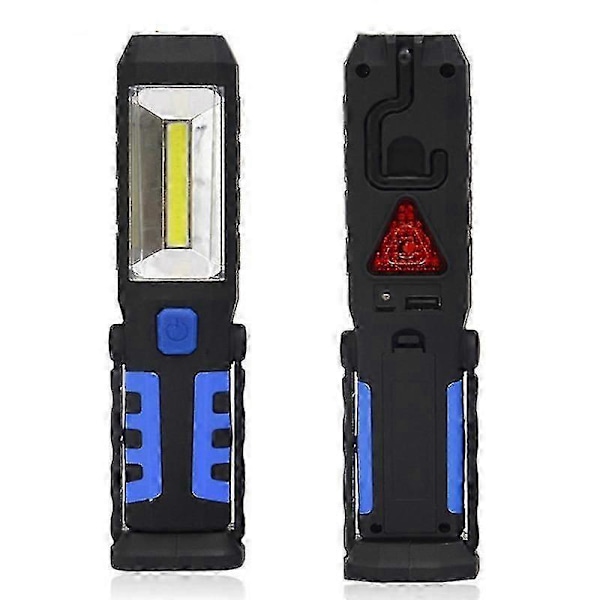 LED COB Håndlygte Genopladelig Magnetisk Arbejdslampe Værksted Inspektionslampe blueB 1 stk