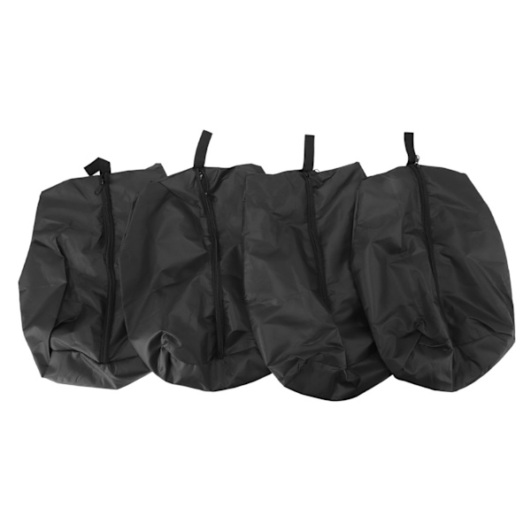 4 stk. Rejsetøjsposer Stor Kapacitet Vandtæt Sort Rejsetøj Opbevaringspose med Lynlås til Hjem Rejse Fitnesscenter 43x23CM