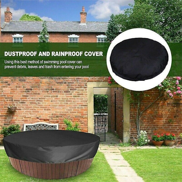 Rundt Pool Cover Svømmebassin Sol Cover til Svømmebassin, Vandtæt Spa Beskyttelses Cover, 210D til Udendørs Spabade Badekar,——GRØN 190×30cm