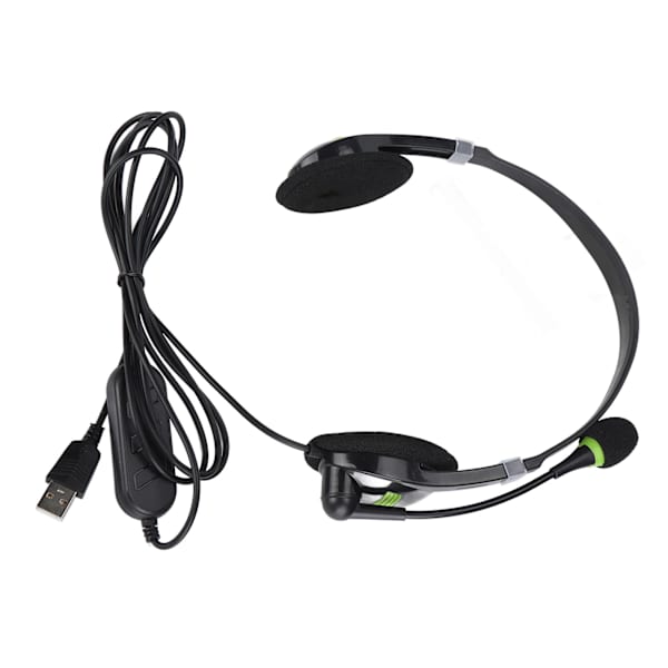SY440MV Headset med ledning 3,5 mm/USB Kundeservice Over Ear-hovedtelefoner med støjreducerende mikrofonUSB