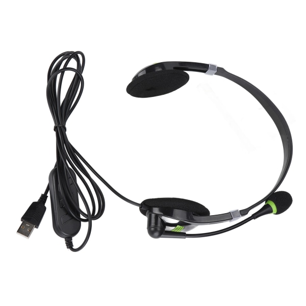 SY440MV Kablet hodesett 3,5 mm/USB Kundeservice Over Ear-hodetelefoner med støyreduserende mikrofonUSB