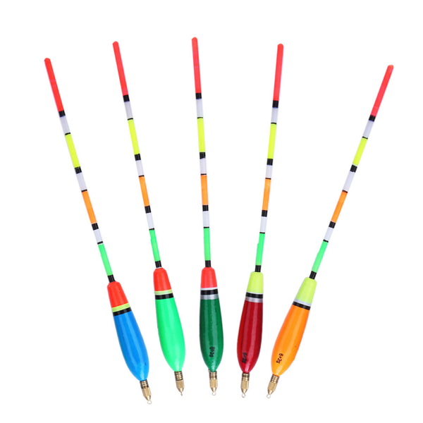 5 st Balsa Trä Fiske Flöte Bobber Bite Indikator Fiske Utrustning (6+2g )