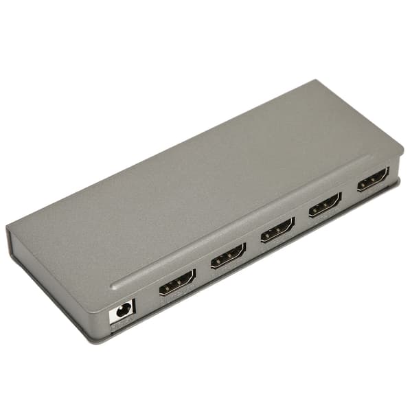 HD Multimedia Interface Splitter 4K 1 in 4 ut Stöd 3D 1080P Video Distributor Duplicator 100‑240V UK-kontakt