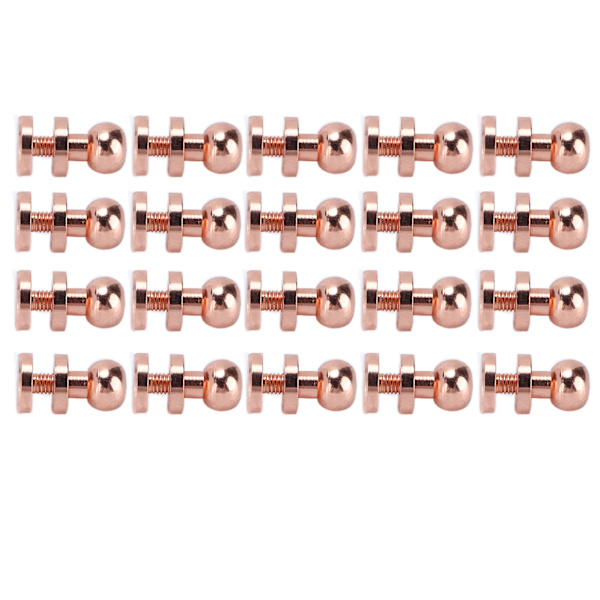 20 sarjan messinkiset niitit, hapettumisenesto, ruusukullanväriset matkatavaroiden rautaosat, käsilaukkujen, kenkien tarvikkeet, koko 8x7 mm